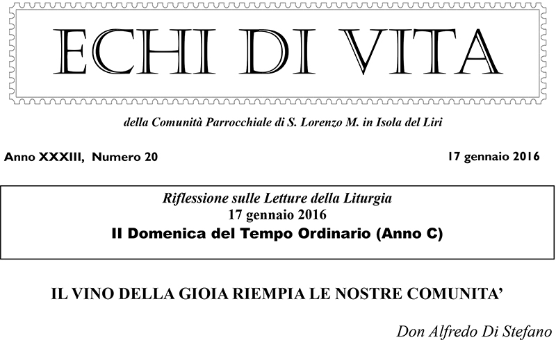 San Lorenzo Martire ® - 2016 01 16 - Echi di VITA - N 20